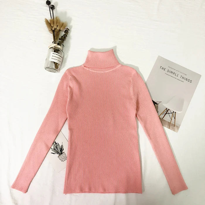 Maglioni da donna 2023 top invernali maglione a collo alto donna Pullover sottile maglione lavorato a maglia Pull Femme Hiver Truien Dames nuovo