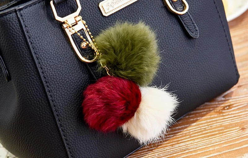 Yogodlns borsa da donna con ciondolo con perline borsa a tracolla in rilievo da donna borsa a tracolla da donna borse con palle di pelo borsa di alta qualità