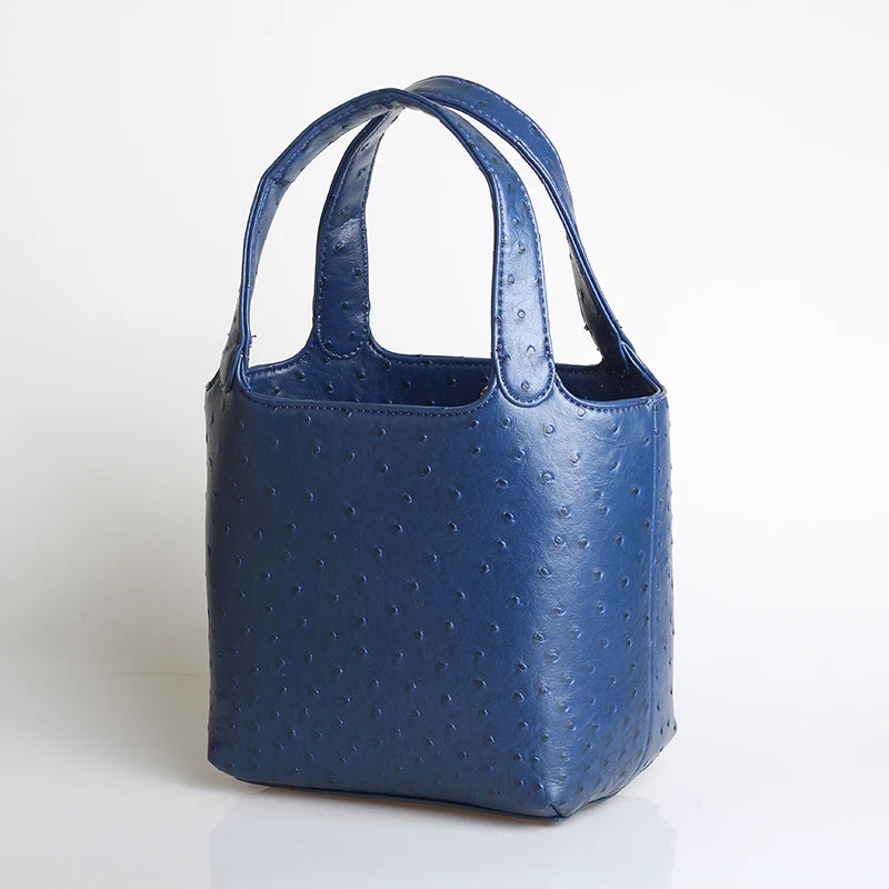 XMESSUN Borsa da donna retrò elegante con motivo struzzo da donna Moda retrò 2026 Nuova borsa con manico superiore per le vacanze estive al mare