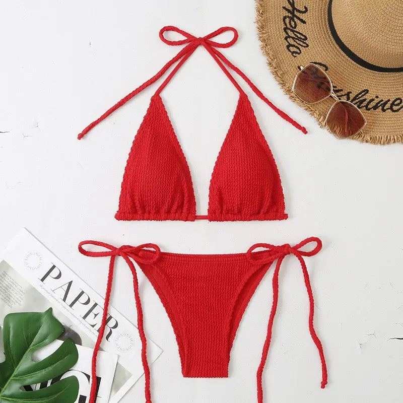 JSN9202108 Sexy Crystal Diamond Bikini Detachable Breast Pad Swimsuit Splice Breast Strap Split Swimsuit