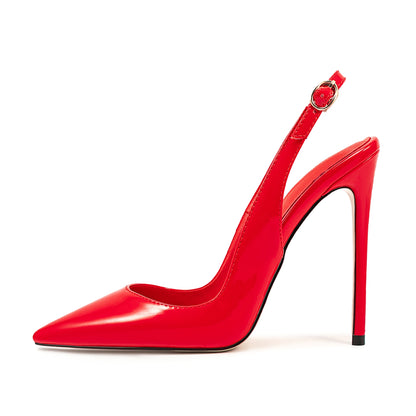 Large Size High Heel Summer Dress Pumps Pointy Toe Back Strap Sandals Slim Slingbacks Lightweight and Soft for Autumn