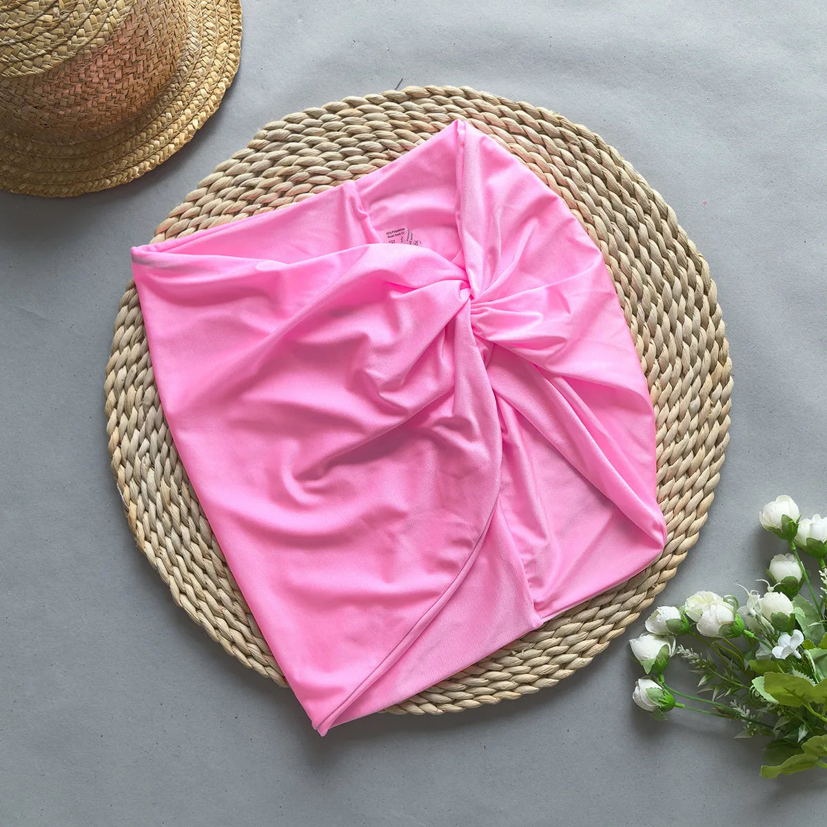 JSN Micro Bikini Sexy Women Swimsuit Female Swimwear Solid Mini Bikini Set Three Piece Thong Swimming Suits