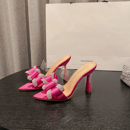 Sandales de mariage à bout ouvert avec lacets pour les mariages d'été, nouveau design sexy avec nœud, de marque célèbre pour femmes