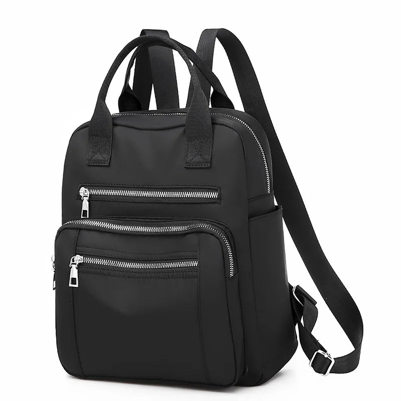 Zaino da donna da viaggio Borse a tracolla Oxford impermeabili casual Borsa da donna di grande capacità Zaino Borsa da scuola nera