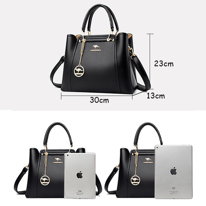 Borse di lusso in morbida pelle Borse da donna Designer 3 strati Borsa a tracolla con tracolla Sac Borsa da donna per lo shopping di grande capacità