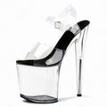 Women's 8-Inch Princess Crystal Sandals Special Training Heels for Wedding Nightclub 20cm Pole Dancing Shoes Summer Cushioning