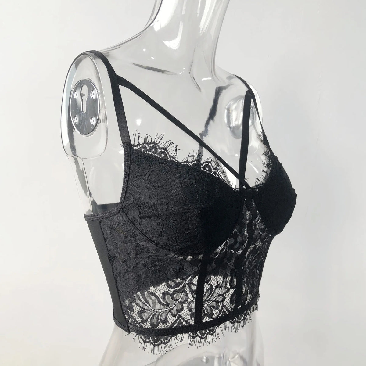 Haut à lacets sexy et perspective pour femmes SML et soutien-gorge à bretelles cil, nouvelle mode d'été, coupe ajustée, style fille sexy