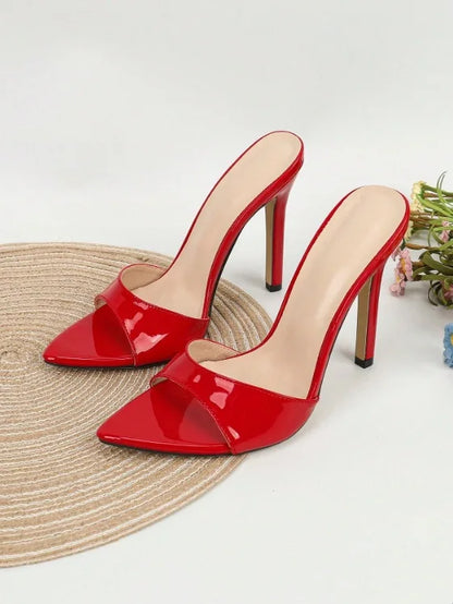 Tongs d'été coréennes à bout ouvert pour femmes, nouvelles sandales à talons hauts tendance, talons fins pour pantoufles d'extérieur