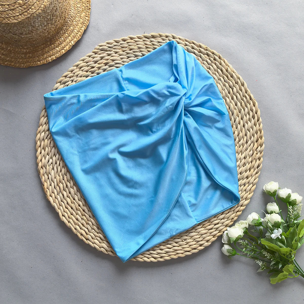 JSN Micro Bikini Sexy Women Swimsuit Female Swimwear Solid Mini Bikini Set Three Piece Thong Swimming Suits