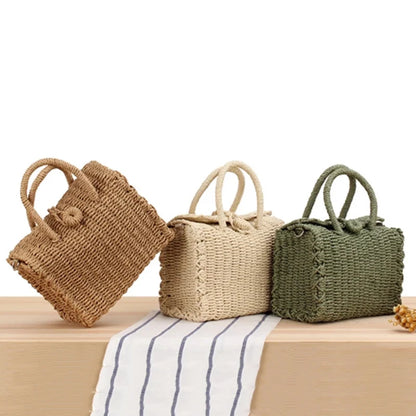 Gusure Ladies Summer Straw Woven Crossbody Bags Casual Small Hasp Shoulder Bag rafia Square Rattan Messenger Bag borse borsa