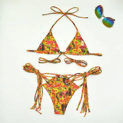 TTYY- 0147 Hot Salesbathing Suit Sexy Perspective Contrast Color Women Bikini Eco Friendly Swimwear Private Label Bikini