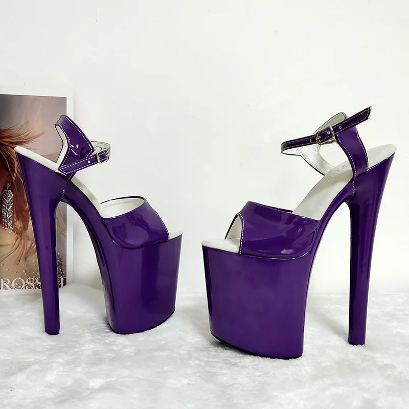 Sandales romaines peep toe à plateforme 20CM super talons hauts pour femme
