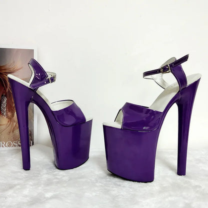 Sandales romaines peep toe à plateforme 20CM super talons hauts pour femme
