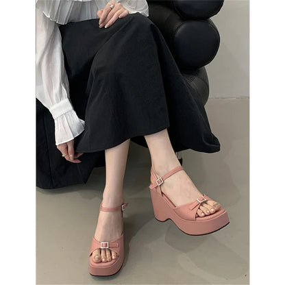Sandales Femme à Bout Ouvert, Nouveaux Chaussures de Mariage d'Été pour Mariée, à la Mode, Bout Fermé, Bout Pointu Ouvert, Plateforme, Doublure en Maille, Printemps