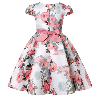 Nuove ragazze Bambini Fiore Elegante causale Principessa Abiti da festa Abbigliamento per bambini Natale Compleanno Festa di nozze Abito da bambina