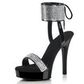 Strass Damen Schnür-Stripper-Absätze 5 Zoll Nachtclub Sexy Fetisch Plateau Sandalen Neu 13cm Offene Zehen Gothic Pole Dance Schuhe