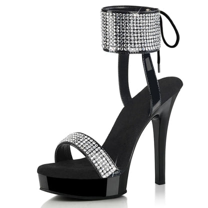 Escarpins à lacets pour femmes en strass, talons de 13 cm, sandales à plateforme sexy pour boîte de nuit, fétichisme, nouvelles chaussures de danse gothiques à bout ouvert