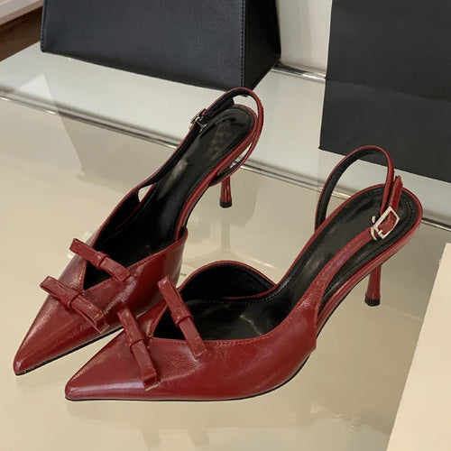 Chaussures pour femmes en cuir à bout pointu sur mesure, sandales élégantes et sexy, pour fêtes, été, luxe
