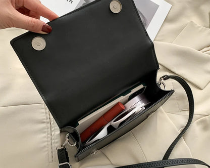 Nuove borse a tracolla moda tinta unita borsa a tracolla da viaggio femminile plaid piccole borse a tracolla in pelle PU per donna