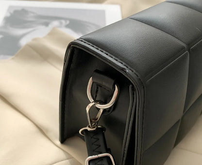Nuove borse a tracolla moda tinta unita borsa a tracolla da viaggio femminile plaid piccole borse a tracolla in pelle PU per donna