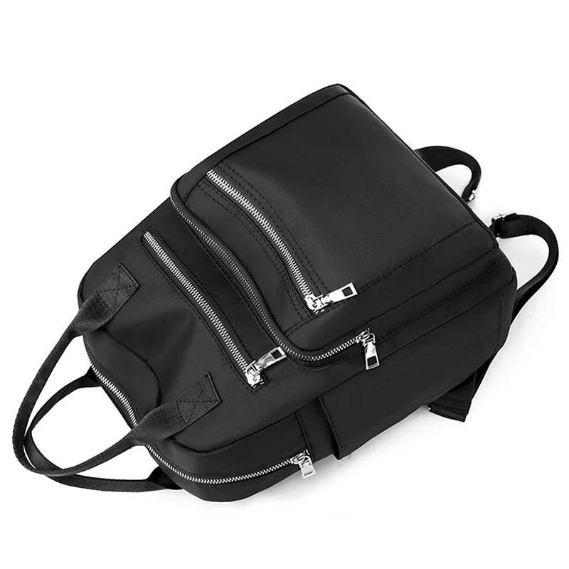 Zaino da donna da viaggio Borse a tracolla Oxford impermeabili casual Borsa da donna di grande capacità Zaino Borsa da scuola nera