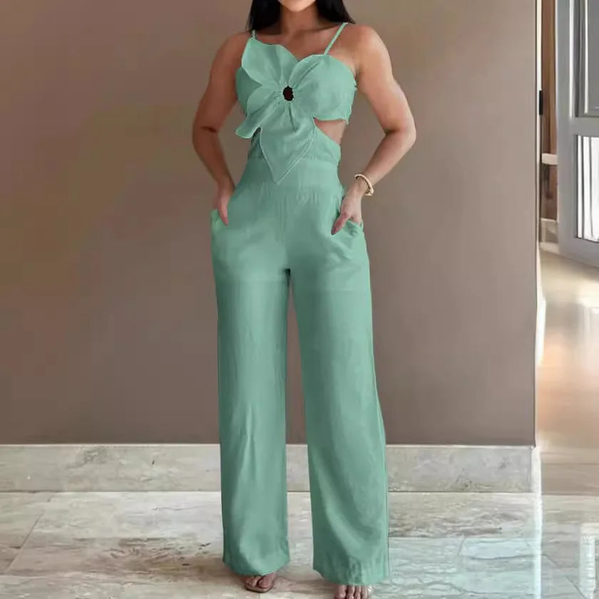 Großhandel Boutique 2026 Sommer Europäische und Amerikanische Mode Lässiger einfarbiger sexy Damen-Jumpsuit