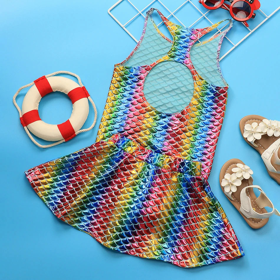 Costume da bagno principessa Sirena Mirabel Isabella Costume da bagno Set Ragazza Estate Beachwear Pool Party Bambini Anna Elsa Rapunzel Costume da bagno