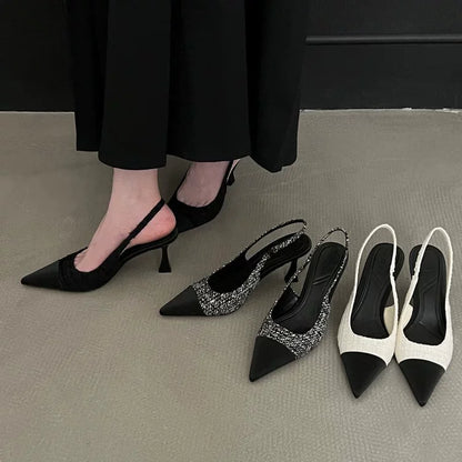 Thick Soled Sandals for Women's New Year High Heels Fish Mouth Women's  Soft Height Increasing Sponge Shoes