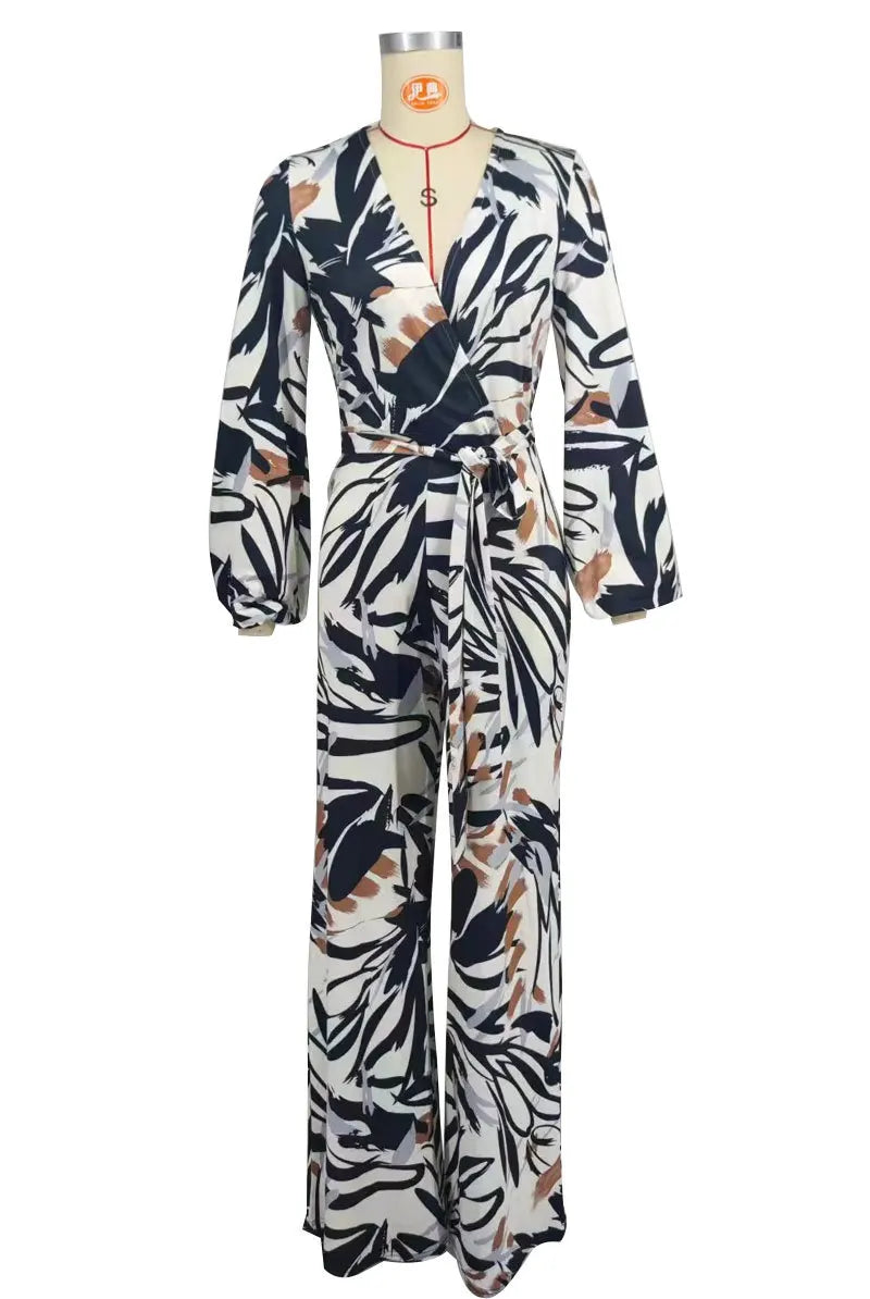 2025 Autumn Arrival Women's Trendy High-Waist Wide-Leg Jumpsuit Casual Floor-Length Draping Trousers