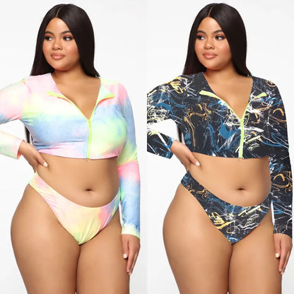2022 New 4XL 5XL Women Plus Size Swimwear 3 Piece Swimsuit Leopard Print Plus Size Swimwear Bikini for Fat Women