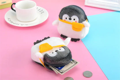 Cartone animato animale ragazzi portamonete in peluche bambini portamonete con cerniera custodia portaoggetti simpatici animali portafogli donna mini borsa regalo per bambini