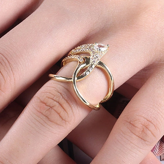 CAOSHI Trendy Style Color oro linea vuota anello semplice regalo di anniversario di matrimonio per moglie gioielli nobili per donna all'ingrosso all'ingrosso