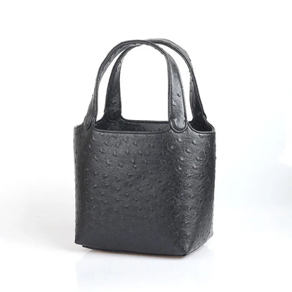 XMESSUN Borsa da donna retrò elegante con motivo struzzo da donna Moda retrò 2026 Nuova borsa con manico superiore per le vacanze estive al mare