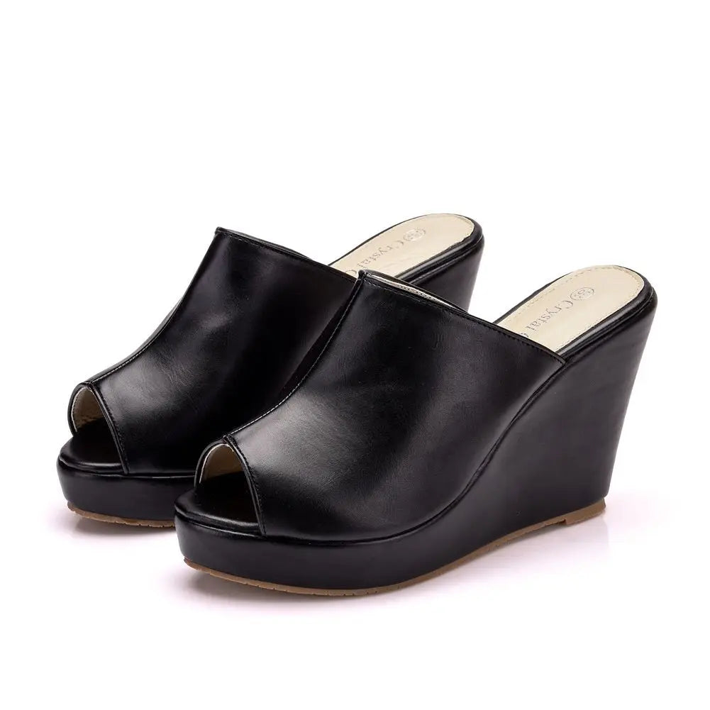 Chaussures Femme à Bout Ouvert Compensées Grande Taille Sandales Plateforme Sandales Romaines Chaussures de Nouvelle Mode pour le Commerce Extérieur Pantoufle d'extérieur