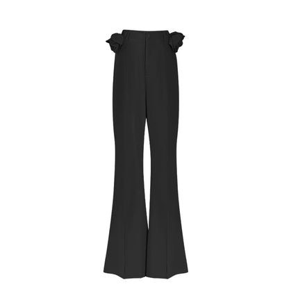 New Arrival Ladies Jumpsuit Spring Summer Three-dimensional Flower Cross Detachable Vest With Pant Jumpsuit Two-piece Set