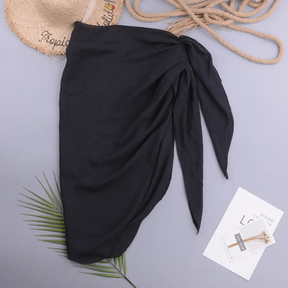 Jupe paréo de plage unie pour femmes Sexy Style, paréo de bain, maillot de bain, vêtements de plage