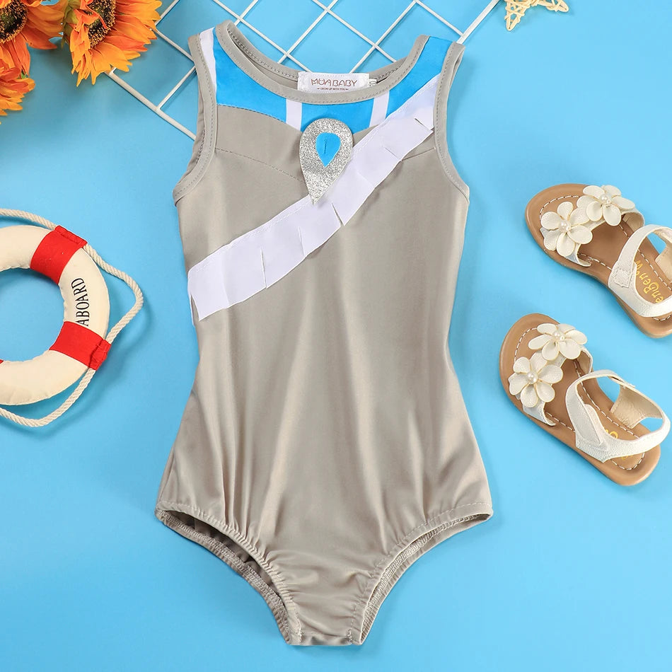 Costume da bagno principessa Sirena Mirabel Isabella Costume da bagno Set Ragazza Estate Beachwear Pool Party Bambini Anna Elsa Rapunzel Costume da bagno