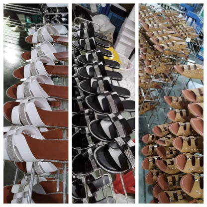 Sandales Compensées Léopard Grande Taille pour Femmes Nouvelles Pantoufles Mixtes à la Mode avec Fermeture à Enfiler Épaisse et Respirante