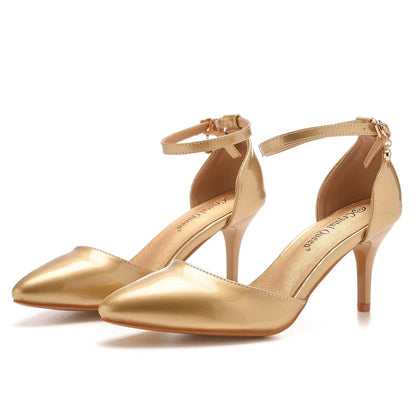 Sandales à talon aiguille et bout pointu pour femmes, grande taille, commerce extérieur, chaussures blanches à bout pointu, talons hauts pour femmes