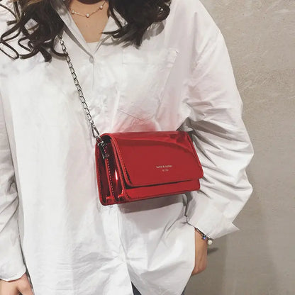 Borse da donna con patta Laser borsa a tracolla a catena a specchio borsa piccola da donna borsa a tracolla da donna borsa a tracolla