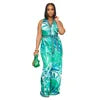 K10547 Wholesale New Summer Print Sleeveless V-neck Wide-leg Jumpsuit Women Casual Jumpsuit