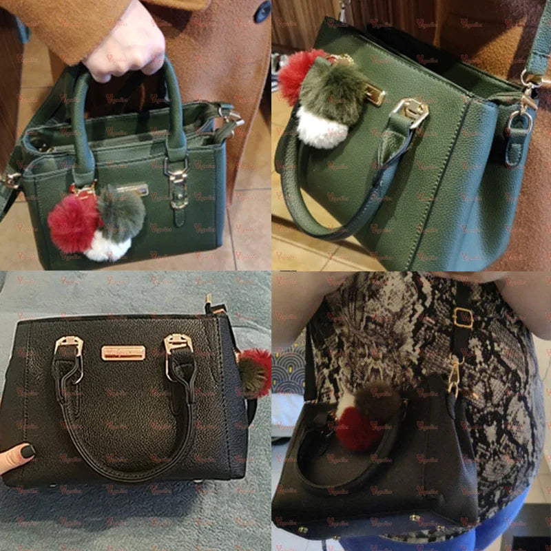 Yogodlns borsa da donna con ciondolo con perline borsa a tracolla in rilievo da donna borsa a tracolla da donna borse con palle di pelo borsa di alta qualità