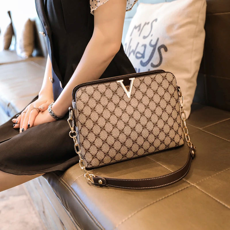 Nuova borsa a tracolla di design di lusso per donna Borse a tracolla a tracolla in pelle Pu Borse da donna a tracolla con catena di moda