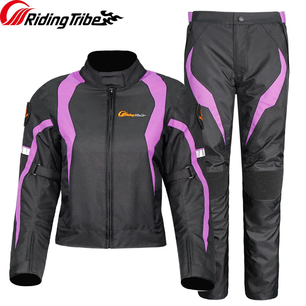 Giacca invernale da moto da donna abbigliamento da equitazione impermeabile caldo tuta di sicurezza per il corpo da corsa equipaggiamento protettivo e fodera incorporati JK-64