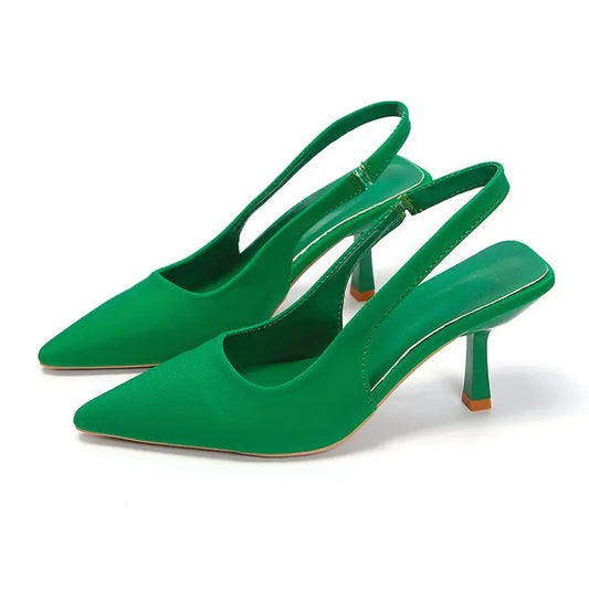 Sandales unies à talons hauts Nouveaux escarpins à bout pointu Escarpins à talons aiguilles pour femmes