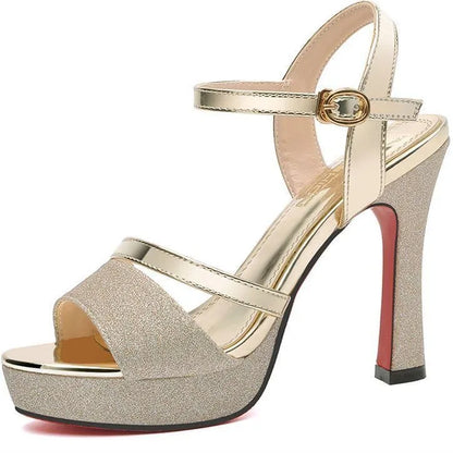 Sandales à talons hauts pour femmes avec plate-forme imperméable Escarpins Dropshipping Sandales à talons pour femmes Chaussures pour dames
