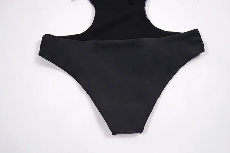 2025 Sexy One Piece Swimsuit Push Up Swimwear Women Monokini Hollow Out Waist Swimsuit Bodysuit Bathing Suit Swim Wear