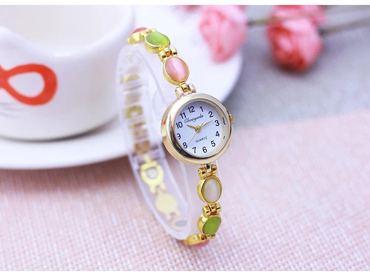 Orologio da Polso da Donna Chaoyada 2026 di Marca Famosa, con Catenella, Regalo per la Mamma, al Quarzo, con Strass, alla Moda, di Lusso