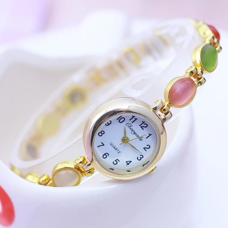 Orologio da Polso da Donna Chaoyada 2026 di Marca Famosa, con Catenella, Regalo per la Mamma, al Quarzo, con Strass, alla Moda, di Lusso