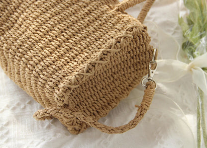 Gusure Ladies Summer Straw Woven Crossbody Bags Casual Small Hasp Shoulder Bag rafia Square Rattan Messenger Bag borse borsa